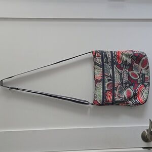 Vera‎ Bradley canvas nomadic floral gray coral sage green crossbody purse